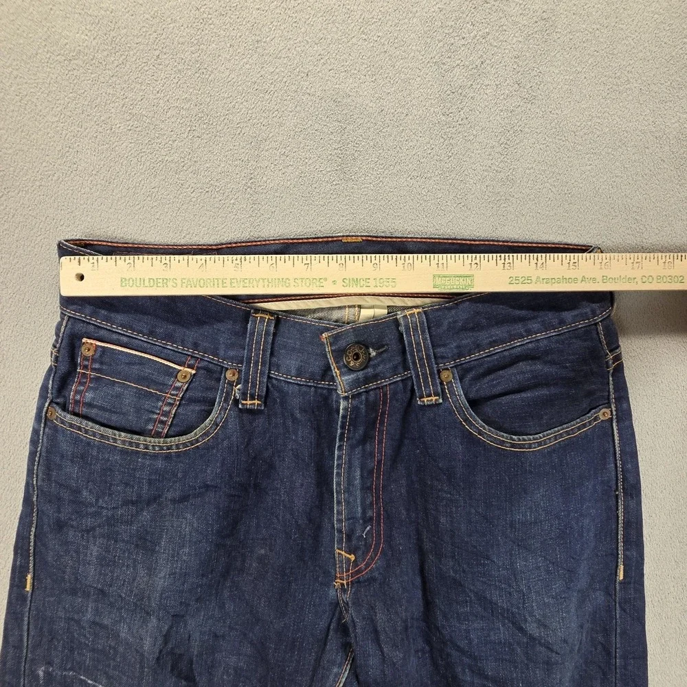 Levis Selvedge Jeans Mens Blue‎ Dark Wash Straight Regular Fits 31x29